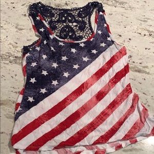 American flag tank